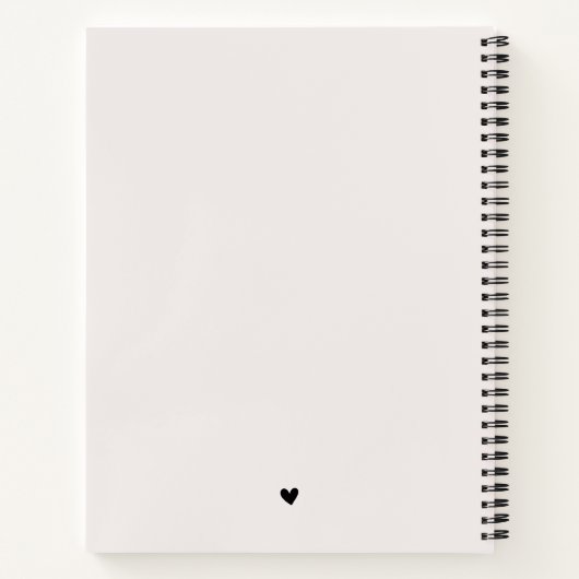 Elegante Graceful Script Ecru Hochzeitspläne Notizblock (Rückseite)