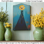 Elegante Graceful Tall Willowy Sonnenblume Girl C2 Seidenpapier