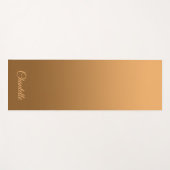Elegante Gradient Golden bei Individuelle Name Yogamatte (Vorderseite (Horizontal))
