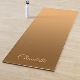 Elegante Gradient Golden bei Individuelle Name Yogamatte