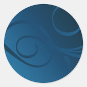 Elegante Gradient-Wirbel Runder Aufkleber (Vorderseite)