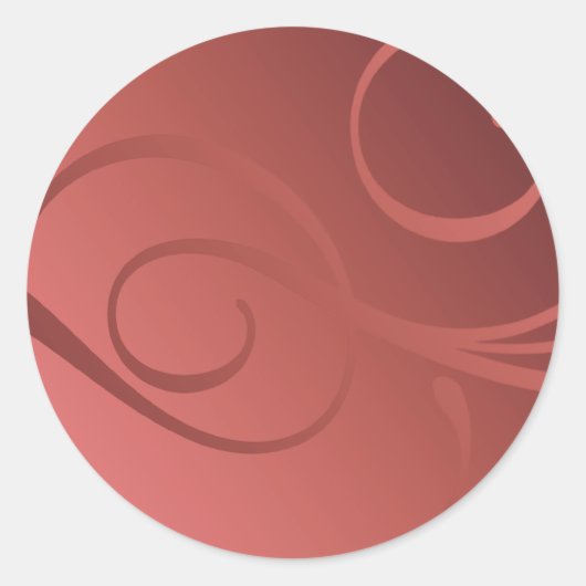 Elegante Gradient-Wirbel Runder Aufkleber (Vorderseite)