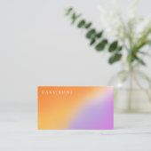 Elegante Gradientenkarte Visitenkarte (Stehend Vorderseite)