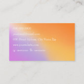 Elegante Gradientenkarte Visitenkarte (Rückseite)