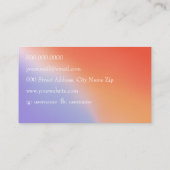 Elegante Gradientenkarte Visitenkarte (Rückseite)