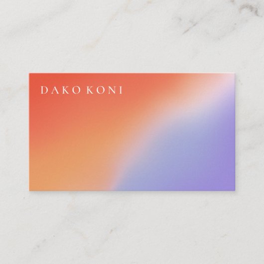 Elegante Gradientenkarte Visitenkarte (Vorderseite)