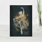 Elegante Graduate Black and Gold Artistic Karte (Vorderseite)