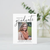 Elegante Graduate Class Foto Abschluss Card (Stehend Vorderseite)