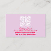 Elegante Graduate Girl Grad QR Code Einschließung Visitenkarte (Vorderseite)