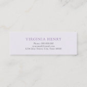 Elegante Graduate Name Card Mini Visitenkarte (Rückseite)