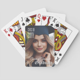 Elegante Graduate Name Foto Class Year Keepake Spielkarten