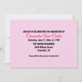 Elegante Graduate Party Einladung Flachbild-Fotoka (Rückseite)