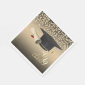Elegante Graduation Cap, Gold Diamonds Class 2019 Serviette (Ecke)