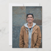 Elegante Graduation Party Navy Blue Foto Einladung (Rückseite)