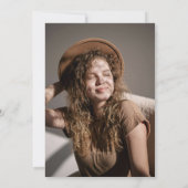 Elegante Graduation Party Navy Blue Foto Einladung (Rückseite)