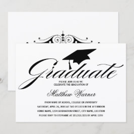 Elegante Graduiertenkap Einladung
