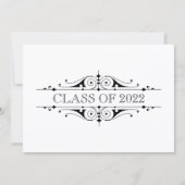 Elegante Graduierungspartei Einladung (Rückseite)