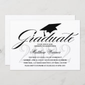 Elegante Graduierungspartei Einladung (Vorne/Hinten)