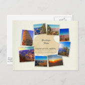 Elegante Grand Canyon Collage Postkarte (Vorne/Hinten)