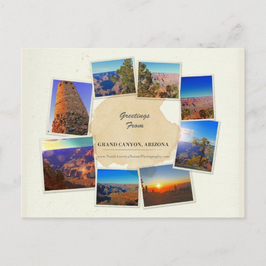 Elegante Grand Canyon Collage Postkarte (Vorderseite)