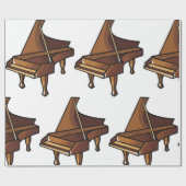 Elegante Grand Piano Musik Geschenkpapier (Flach)