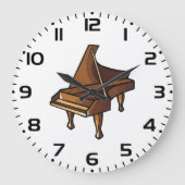 Elegante Grand Piano Musik Große Wanduhr (Vorderseite)