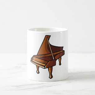 Elegante Grand Piano Musik Kaffeetasse