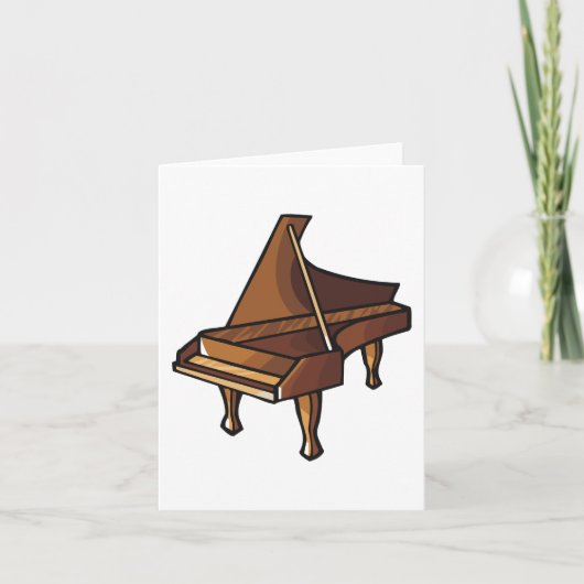 Elegante Grand Piano Musik Karte (Vorderseite)
