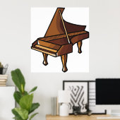 Elegante Grand Piano Musik Poster (Heimbüro)