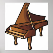 Elegante Grand Piano Musik Poster (Vorne)