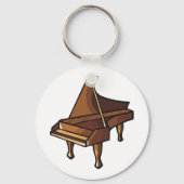 Elegante Grand Piano Musik Schlüsselanhänger (Rückseite)