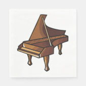 Elegante Grand Piano Musik Serviette (Vorderseite)