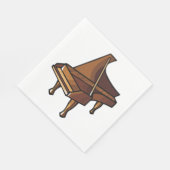 Elegante Grand Piano Musik Serviette (Ecke)