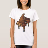 Elegante Grand Piano Musik T-Shirt (Vorderseite)