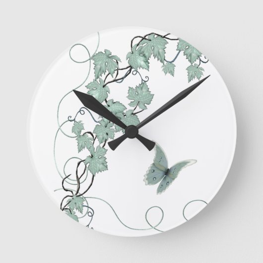 Elegante Grapevine Kitchen Clock Runde Wanduhr (Vorderseite)