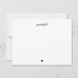 Elegante Grateful Heart Einfaches Skript Altes Gel Dankeskarte