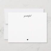 Elegante Grateful Heart Script Old Money Dankeskarte (Vorderseite)