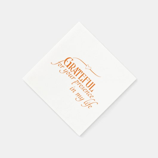 Elegante Grateful Herbst Erntedank Typografie Serviette (Ecke)