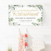 Elegante Gratulation zur Rente mit Grünpflanzen Banner (Insitu)