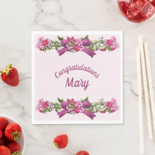 Elegante Gratulationen Papier Serviette (Beispiel)