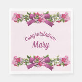 Elegante Gratulationen Papier Serviette (Vorderseite)