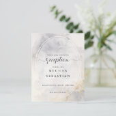 Elegante, grau-blassgelbe Wolken Begleitkarte (Stehend Vorderseite)