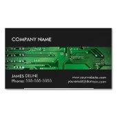 Elegante, grau-grüne Kreislaufreparatur Magnetische Visitenkarte (Vorderseite)