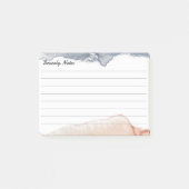 Elegante, grau-rosa, Personalisierte Linde Post-it Klebezettel (Vorderseite)