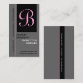 Elegante, grau schwarze schlichte Visitenkarten mi Visitenkarte (Vorne/Hinten)