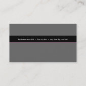Elegante, grau schwarze schlichte Visitenkarten mi Visitenkarte (Rückseite)