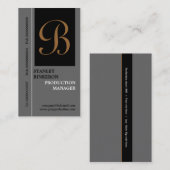 Elegante, grau schwarze schlichte Visitenkarten mi Visitenkarte (Vorne/Hinten)