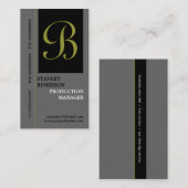 Elegante, grau schwarze schlichte Visitenkarten mi Visitenkarte (Vorne/Hinten)