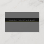 Elegante, grau schwarze schlichte Visitenkarten mi Visitenkarte (Rückseite)