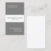 Elegante, grau-weiß gestreifte Visitenkarte (Vorne/Hinten)
